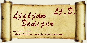 Ljiljan Dedijer vizit kartica